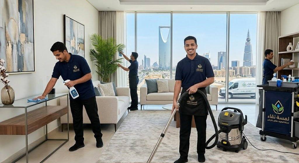 شركة تنظيف منازل بالرياض | تعقيم وتلميع شامل - لمسة نقاء